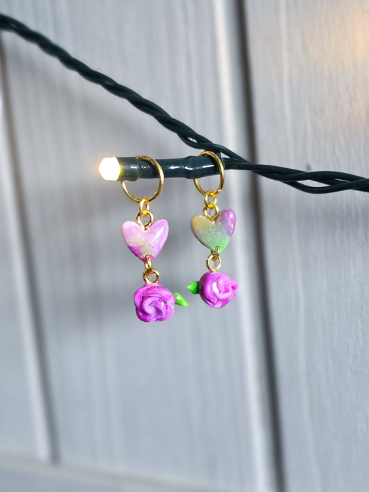 Marqueur de maille fleur rose 🌸 – fait main