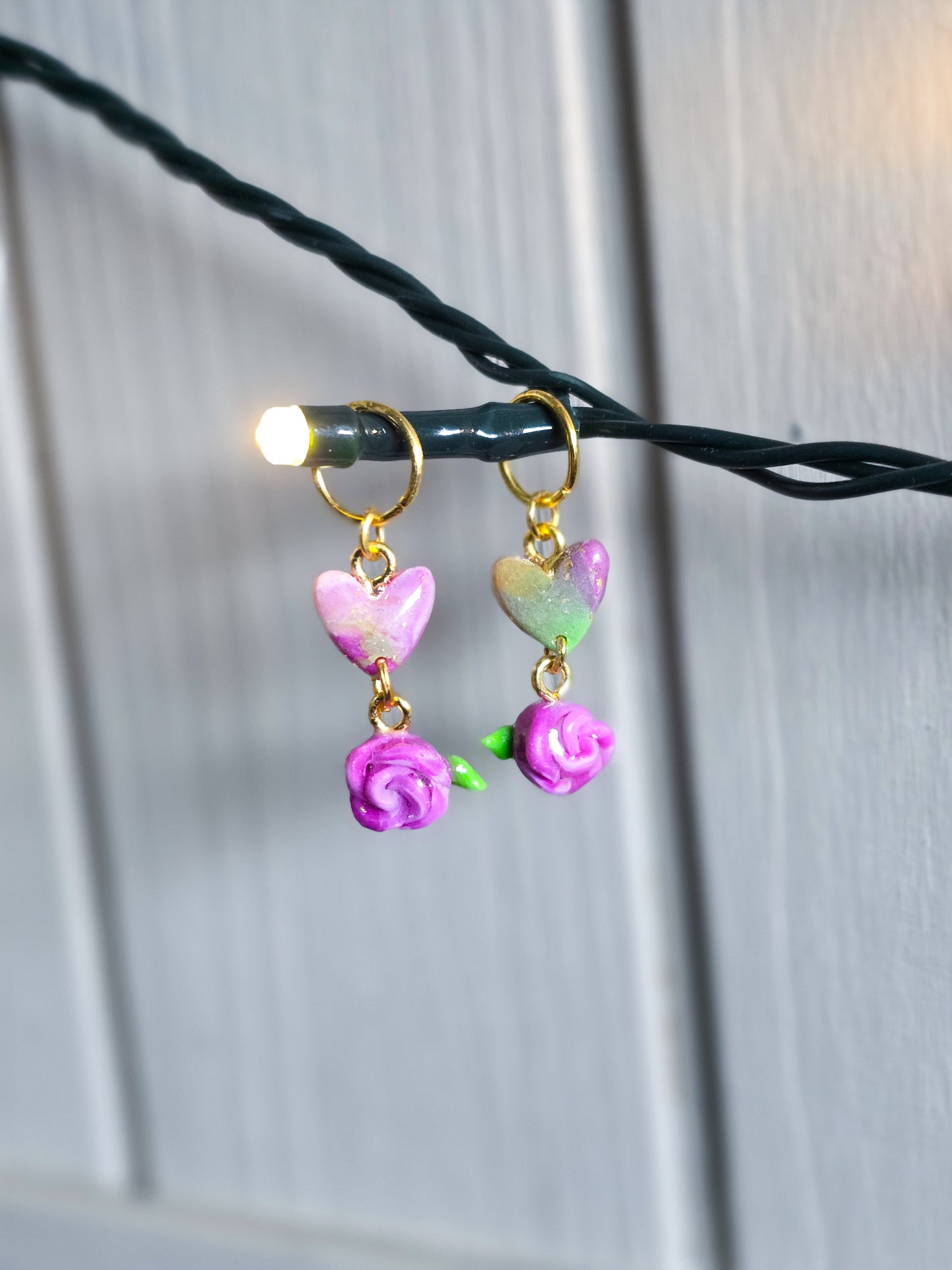 Marqueur de maille fleur rose 🌸 – fait main