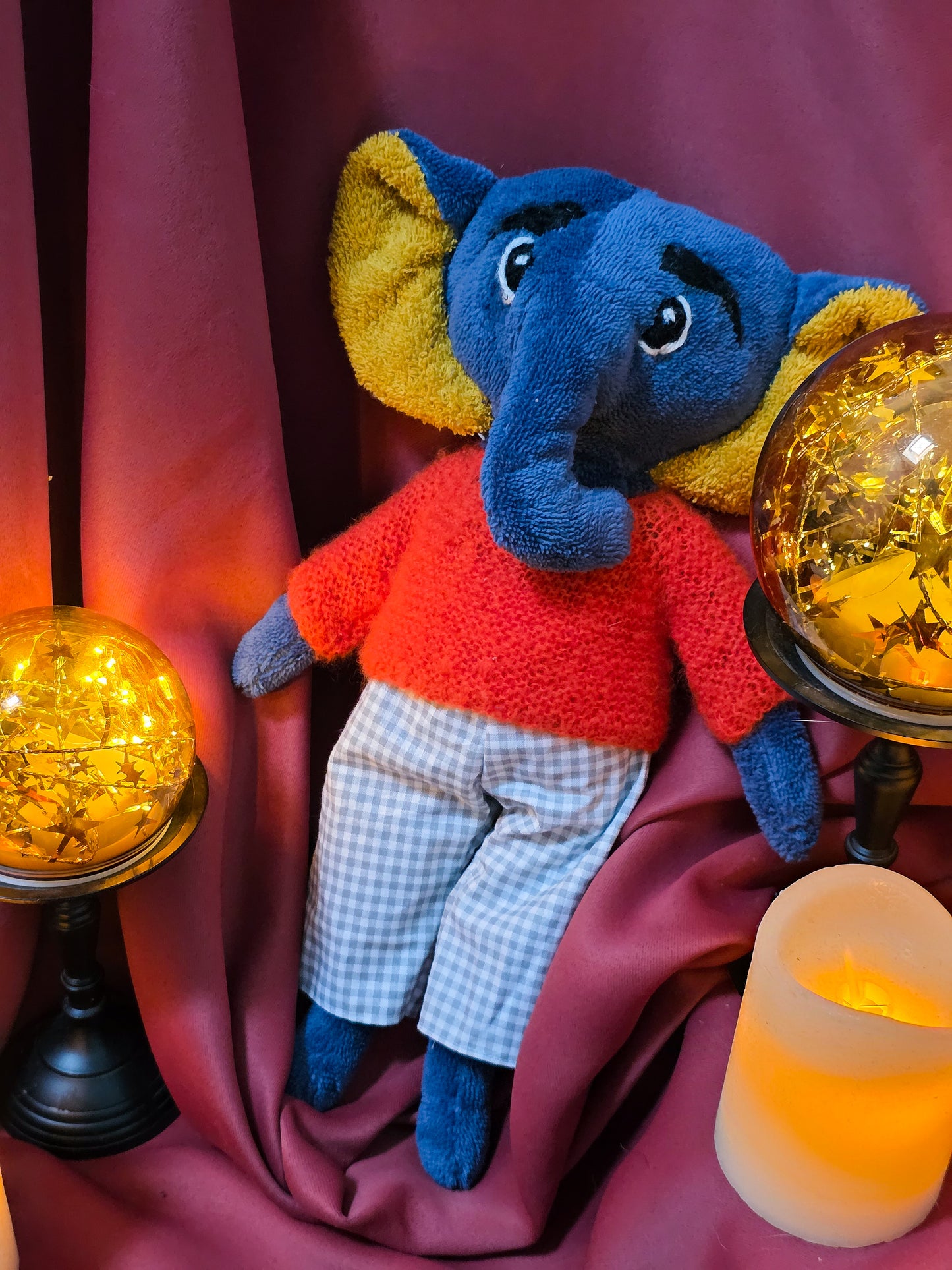 Eliot - Doudou Éléphant Pompier 🐘