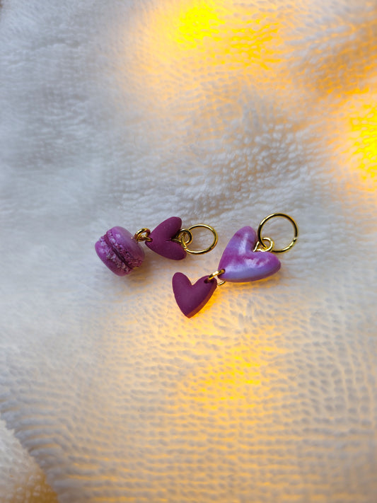 Lot de 2 marqueurs de maille macaron – fait main