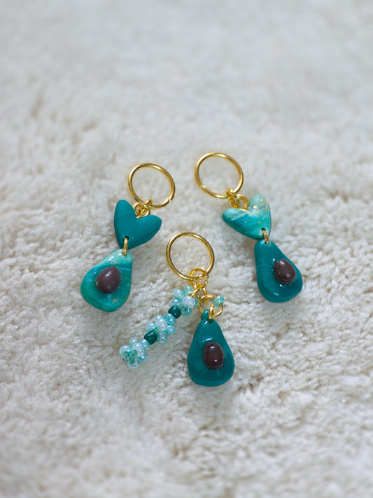 Trio d’avocats - Marqueurs de mailles faits main 🥑