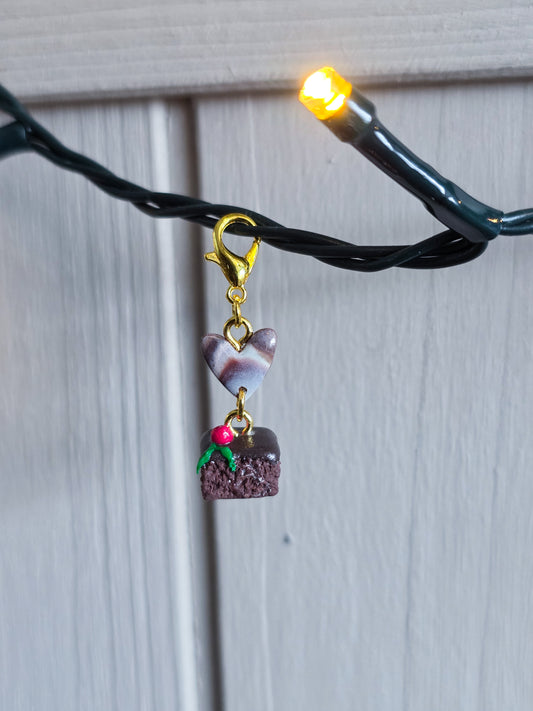 Marqueur de maille gâteau chocolat – fait main